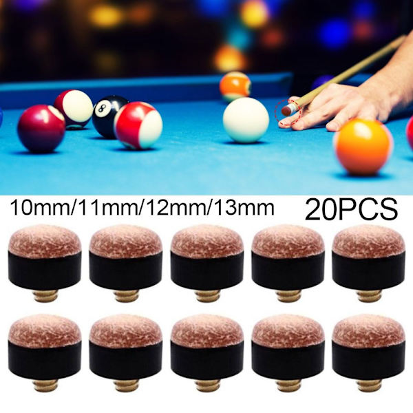 20st Billardspetsar Billardspetsar 12MM20PCS 20STK 12mm20Pcs
