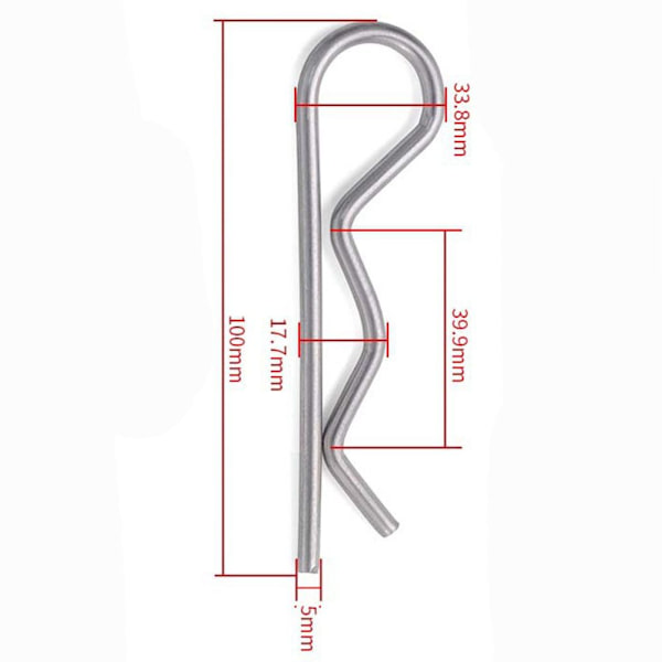 2 STK Cotter Pin R Clips Wire Hårnåle