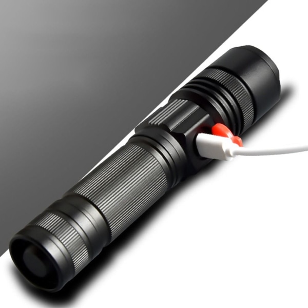 LED-lommelykt USB oppladbar lyssøkelykt