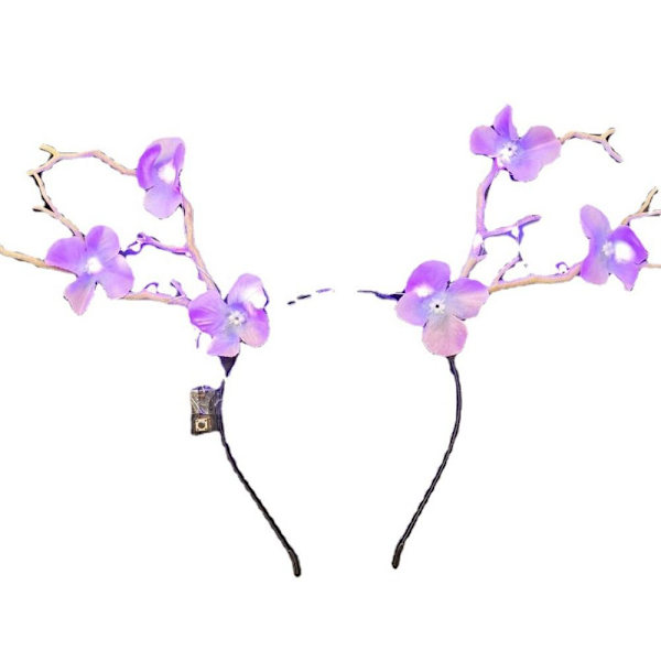 LED Feather Wreath Crown pannebånd 2 2 2