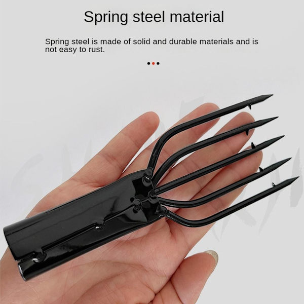 Fiskespyd Harpun Gaffel Fisk Pigthakket Spyd Gig Fork 4 GRUNDER 4 Prongs