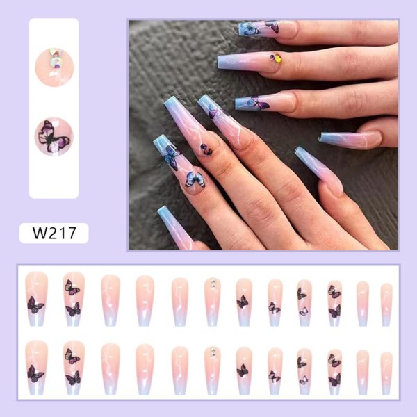 24 st False Nail Full Cover Z428