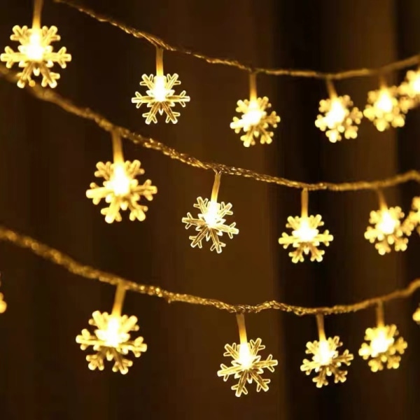 Snowflake LED String Lights Fairy Lights WARM WHITE WARM WHITE Warm White