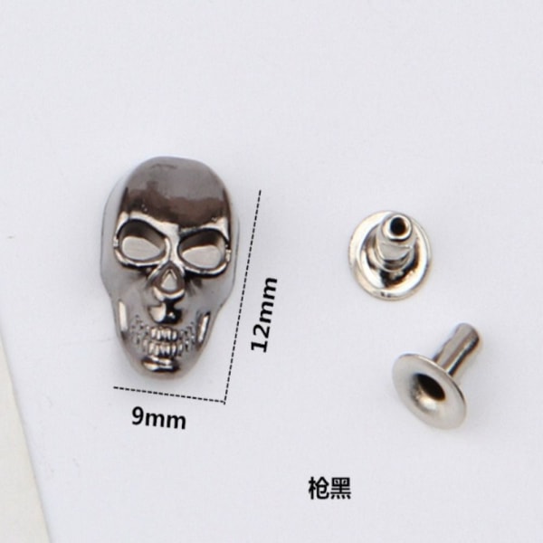 10 kpl Skull Rivets Metal Decorative