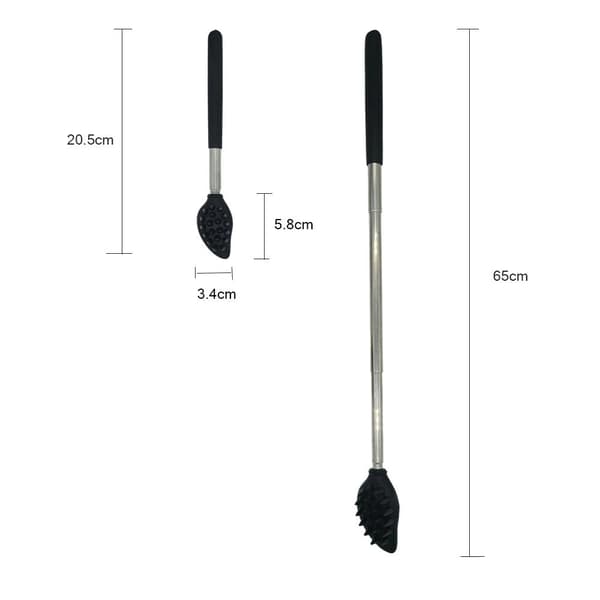 Massage Brush Back Scratcher SORT black