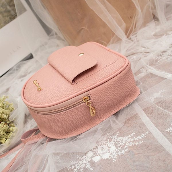 Dam Ryggsäck Läder Axelväska ROSA pink