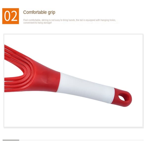 2ST Plastvisp Äggvispar RÖDA red