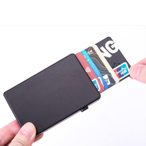 Automatisk Pop Up Wallet Kreditkortshållare GRÅ grey