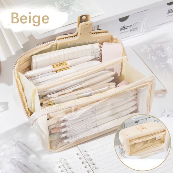 Penneveske Blyantveske BEIGE Beige