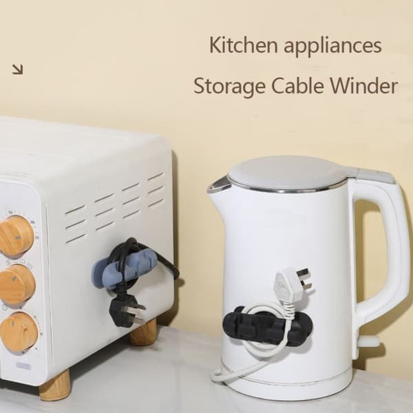 Cord Winder Organizer Cord Wrapper GRÅ 4STK 4STK grey 4pcs-4pcs