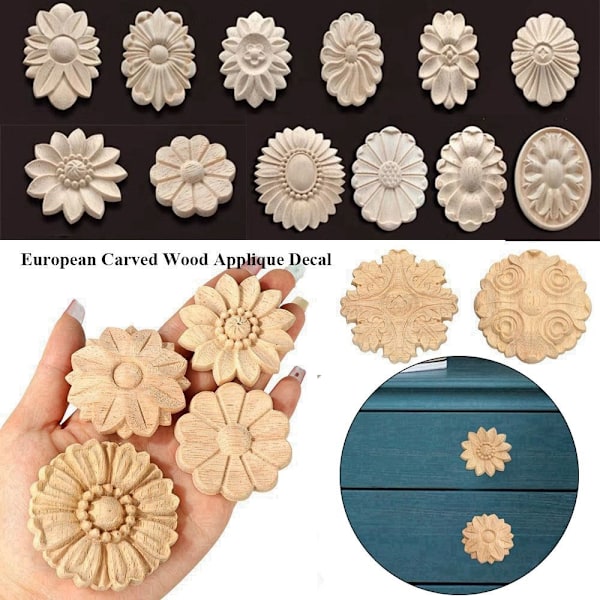 Träsnidade hantverk Träfigurer Hantverk 3 3 3