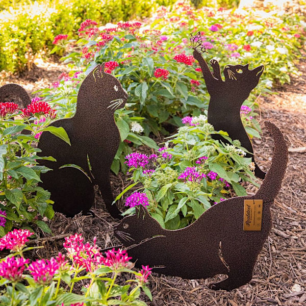 Katte metalstatuer havedekorationer E E E