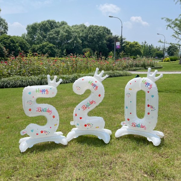 2stk kronestående digital ballong NUMMER-9 NUMMER-9 Number-9