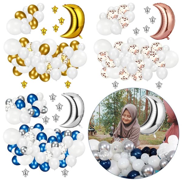 Eid Mubarak Ballon SØLV