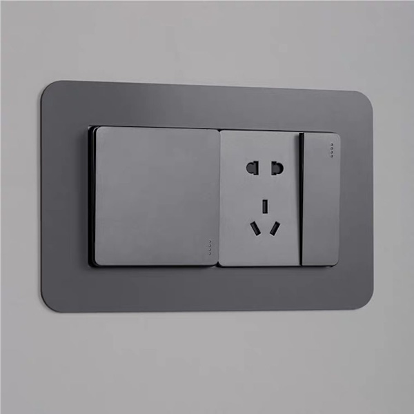 Switch Skyddskåpa Cover Väggdekal MÖRKGRÅ 8,6X8,6CM dark grey 8.6x8.6cm