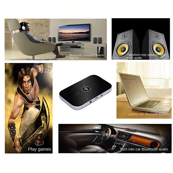 Bluetooth lähetin ja vastaanotin Audio lähetinvastaanotin Black