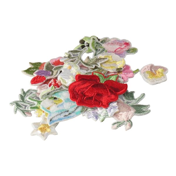 Mini Blomster Strygemærker Broderede Mærker