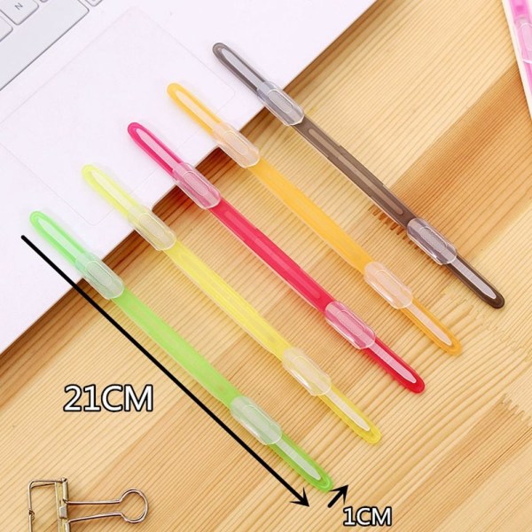 10 stk. Indbindingsclips Strip Løsbladsklips FARVE 7 FARVE 7 Color 7