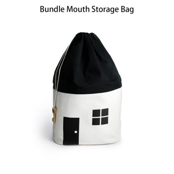 Bundle Mouth Storage Bag Canvas Oppbevaringspose Dekorativ oppbevaring