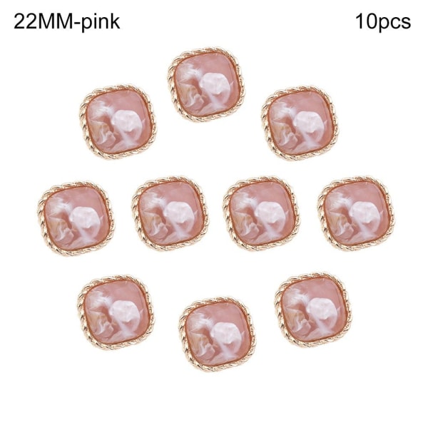 10 stk Tøjknapper Skjorteknapper PINK 22MM10STK 10STK pink 22MM10pcs-10pcs