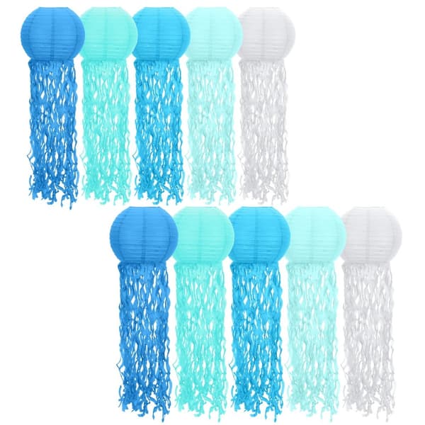 10stk Maneter Papirlykter Lanternedekorasjon Maneter 10pcs