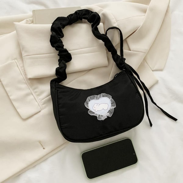 Mote kvinner Skuldervesker Nylon Sling Bag white