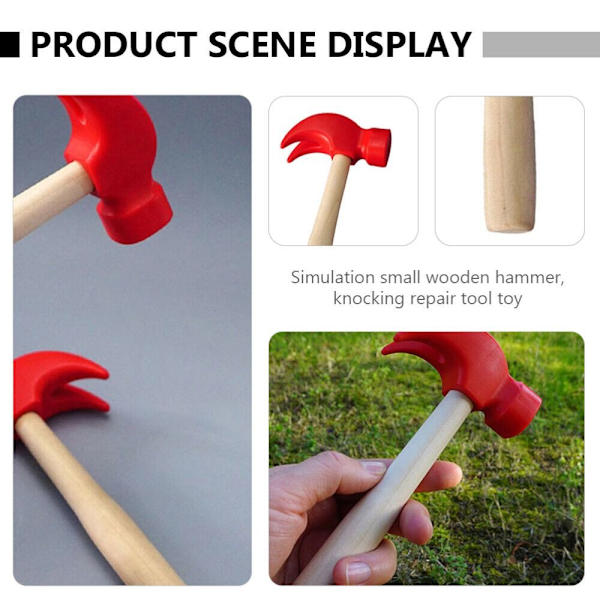 Barn Hammer Claw Hammer Toy RÖD Red