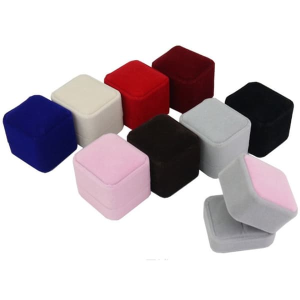 Øreringe Ring Box Smykker Vitrine Etui LILLA purple