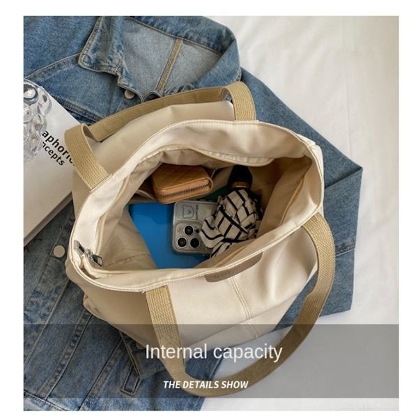 Axelväska Tygväska KHAKI Khaki
