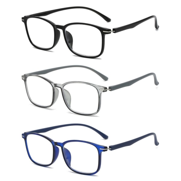 Anti-blått lys lesebriller Firkantede briller BLÅ STYRKE Blue Strength 200