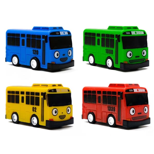 Mini Pull Back Buss TAYO Bussbil red