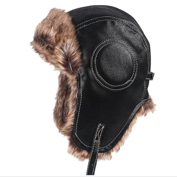 Vinter Trapper Hat Øreklapper Termohætter Kold KAFFE Coffee L（55-59cm）-L（55-59cm）