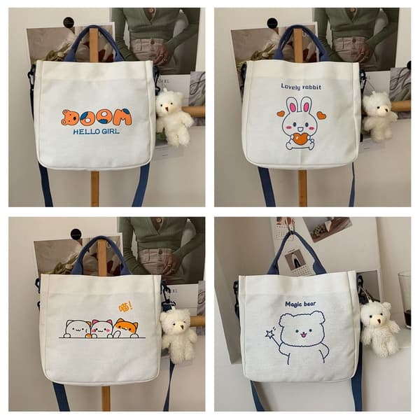Håndveske for kvinner Lerretsvesker B B B