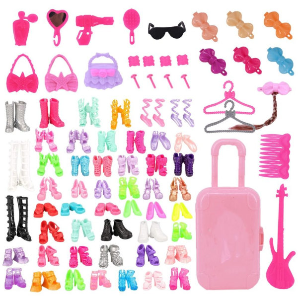 1 set Random Nukke Vaatteet Asusteet Mekko Kengät Runko 23 kpl 23PCS
