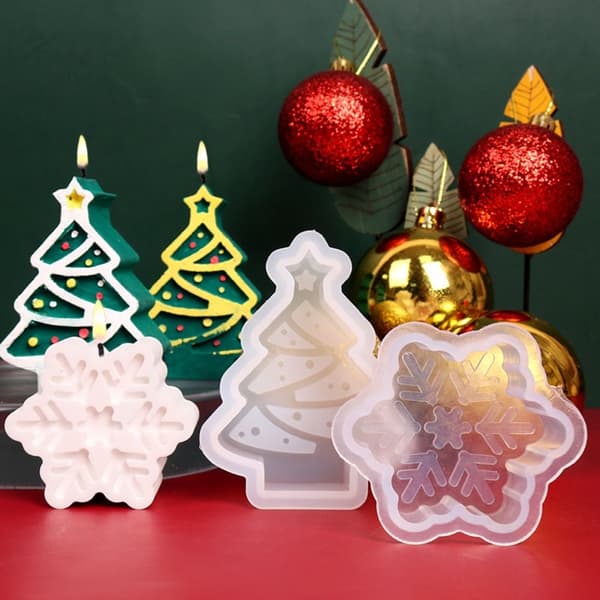 Snowflake Candle Silikone Juletræsform SNOWFLAKE Snowflake