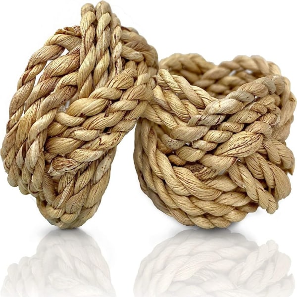 12 stk vævede servietringe Servietringe Bulk 12 STK 12 STK 12 pcs