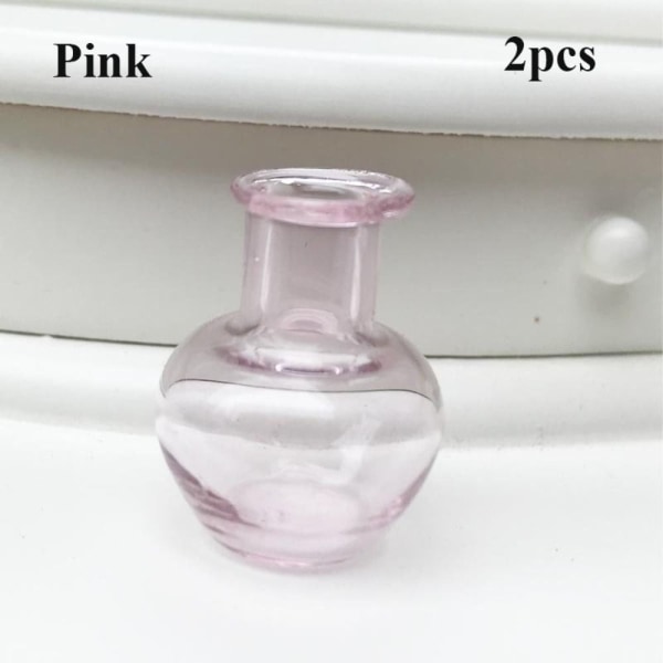 2st Mini Glasvas Köksprydnad ROSA Pink