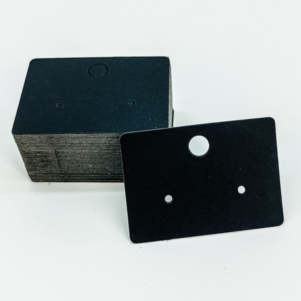 200 kpl korvakoru näyttökortit korvanappien pidike MUSTA 4,5X3,2cm black 4.5x3.2cm
