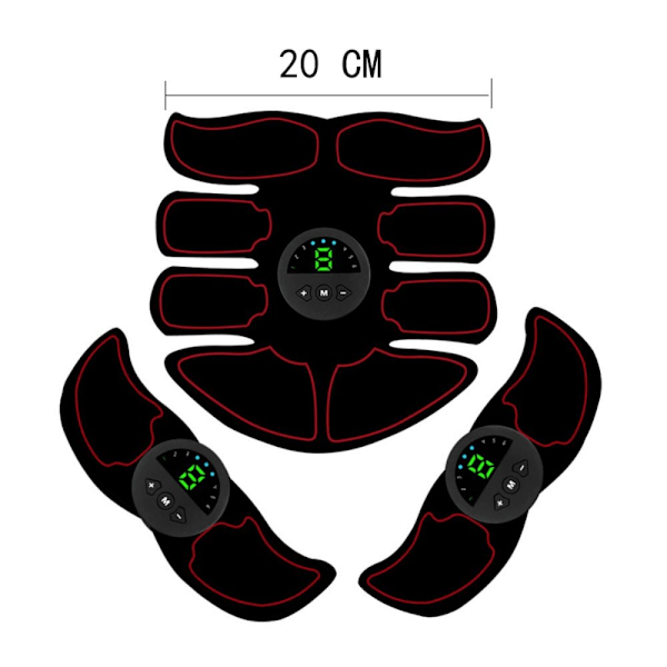 Trainer Belt Vatsalihasten harjoittelu LCD-NÄYTTÖ LCD-NÄYTTÖ LCD Display