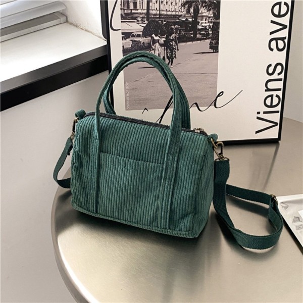 Corduroy Tote Bag Håndtasker GRØN Green