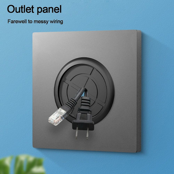 Væg Blank Panel Kabelfatning Panel SORT BLANK black blank