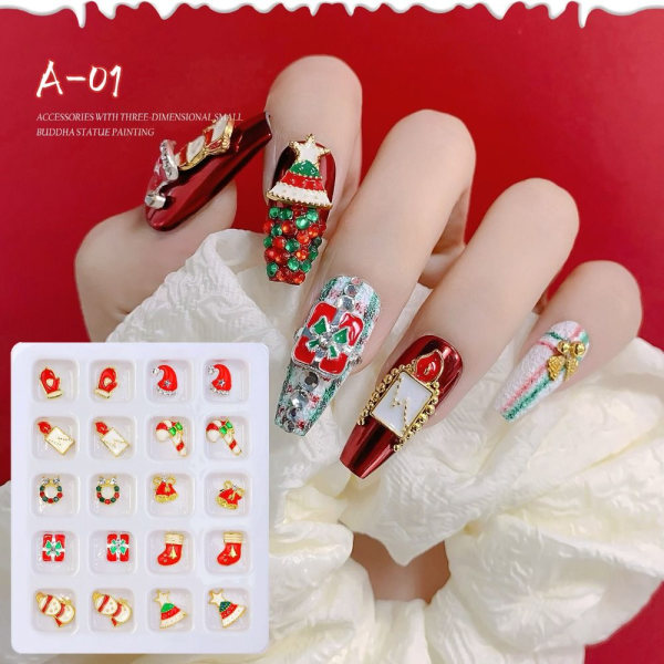 Jouluinen Nail Art Charms Nail Art Decoration 1 1 1