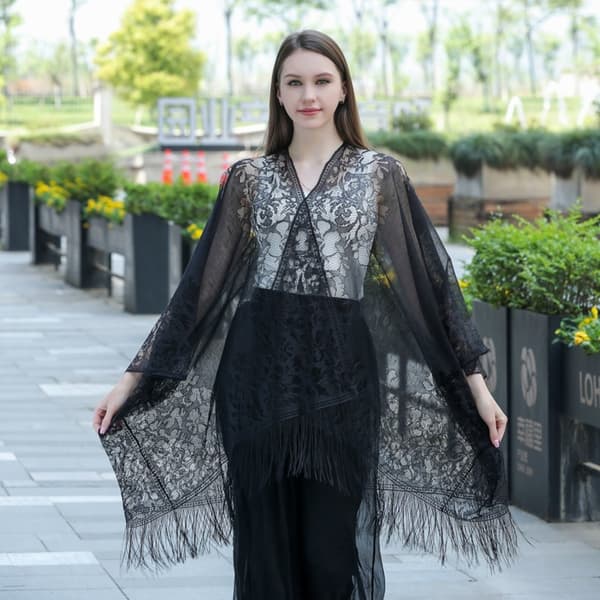 Aftenkjoler Sjal Lady Cape Wraps SORT SORT Black