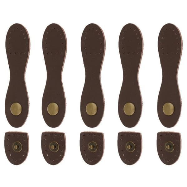 Läderväska Spänne Plånbok Hasp LÄTT KAFFE 5ST 5ST light coffee 5PCS-5PCS
