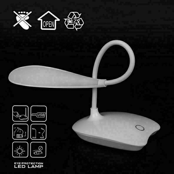 LED skrivebordslampe Læselys HVID white