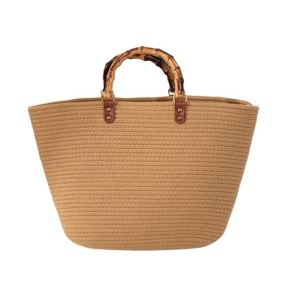 Handväska Vävd Väska KHAKI khaki