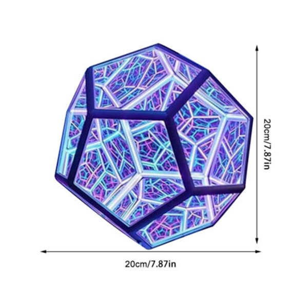 3D Cube Light Cube Night Light Farverig Body Art Lampe