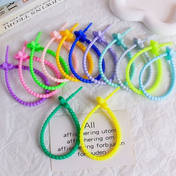 10 kpl nippuside silikoniköysi VÄRI 10 VÄRI 10 Color 10
