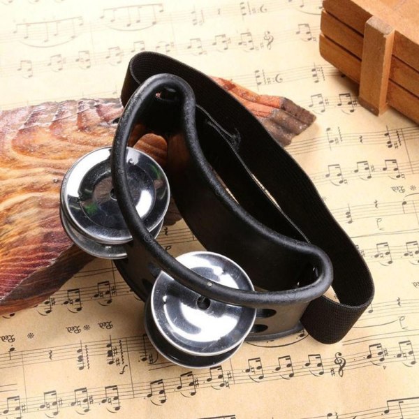 Foot Tambourine Slagverksinstrument SVART Black