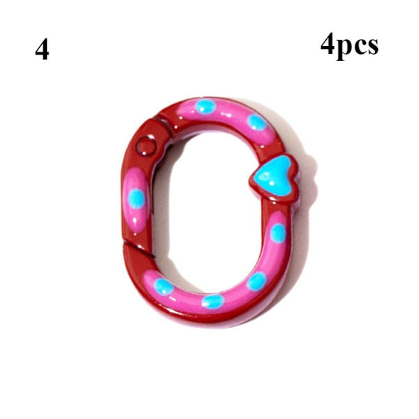 4st fjäder ovala ringspännen Karbinhake 4 4 4